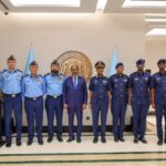 Madaxweyne Xasan Sheekh oo Qasriga Madaxtooyada ku qaabilay wafdi sare oo ka socda Ciidanka Cirka Pakistan