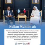 Wasiirka Cadaaladda Soomaaliya oo Doha kula kulmay dhiggiisa Qatar